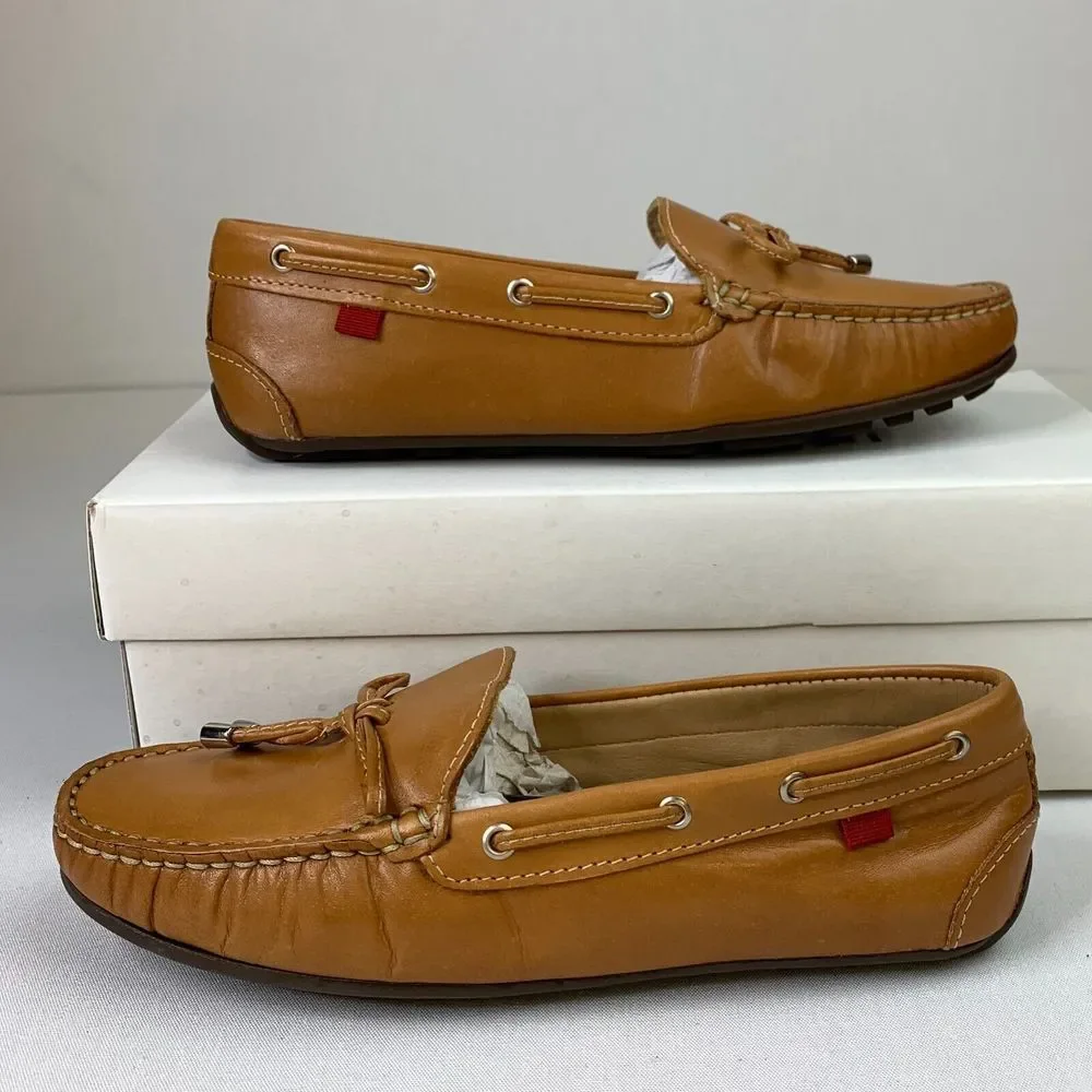 Mark Joseph New York Mens Riverview Loafers Tan Napa Leather Slip‎ On Shoes 6.5
